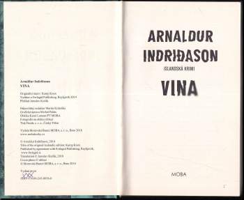 Arnaldur Indriðason: Vina