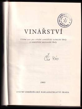 Stanislav Musil: Vinařství