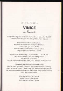 Julie Caplin: Vinice ve Francii