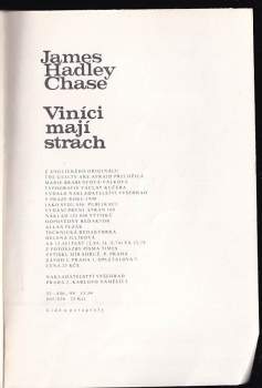 James Hadley Chase: Viníci mají strach