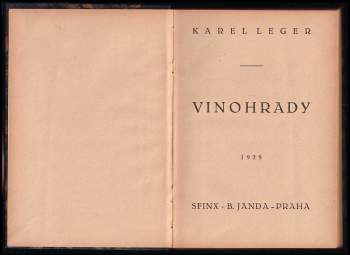 Karel Leger: Vinohrady