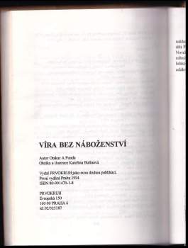 Otakar Antoň Funda: Víra bez náboženství
