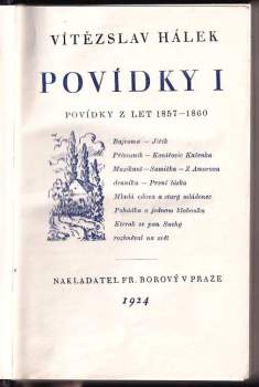 Vítězslav Hálek: Povídky II