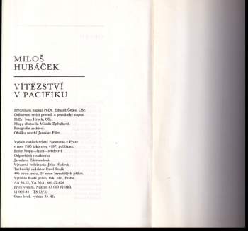 Miloš Hubáček: Vítězství v Pacifiku