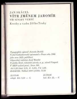 Jan Skácel: Vítr jménem Jaromír