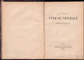 K. F Sedláček: Vítr se nevrací