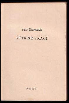 Peter Jilemnický: Vítr se vrací