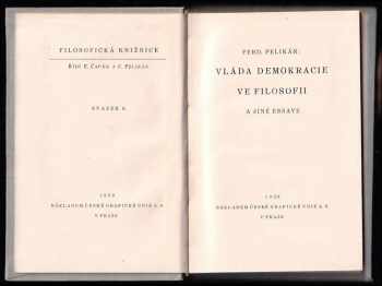 Ferdinand Pelikán: Vláda demokracie ve filosofii a jiné essaye
