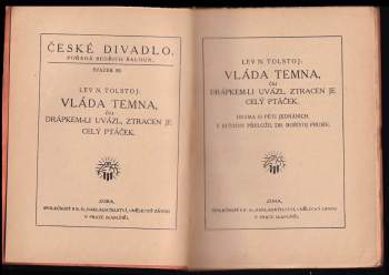 Lev Nikolajevič Tolstoj: Vláda temna čili Drápkem-li uvázl, ztracen je celý ptáček