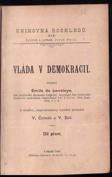 Émile De Laveley: Vláda v demokracii