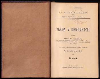 Émile De Laveley: Vláda v demokracii