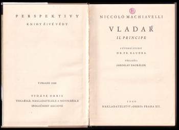 Niccolò Machiavelli: Vladař