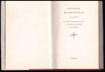 Niccolò Machiavelli: Vladař ; Život Castruccia Castracaniho z Lukky