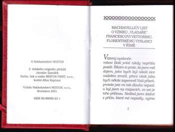 Niccolò Machiavelli: Vladař