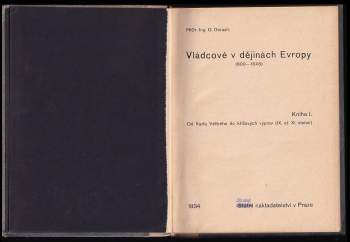 Otakar Dorazil: Vládcové v dějinách Evropy (800-1648)