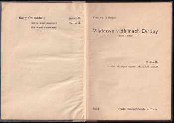 Otakar Dorazil: Vládcové v dějinách Evropy (800-1648)