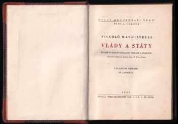 Niccolò Machiavelli: Vlády a státy