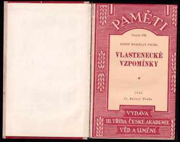 Josef Bojislav Pichl: Vlastenecké vzpomínky