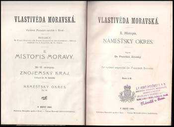 František Dvorský: Vlastivěda Moravská