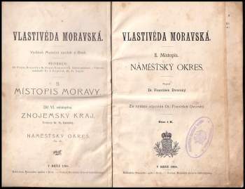 František Dvorský: Vlastivěda Moravská
