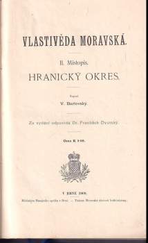 Vojtěch Bartovský: Vlastivěda moravská