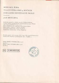Bohumil Říha: Vlastivěda pro 4. ročník základní devítileté školy