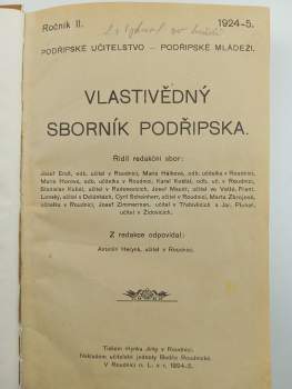Antonín Herynk: Vlastivědný sborník Podřipska