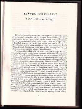 Benvenuto Cellini: Vlastní životopis