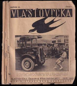 Vlaštovička, KOMPLETNÍ ROČNÍK IV, Čísla 1-10, 1940/1941