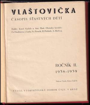 Antonín Zhoř: Vlaštovička, ročník II. : 1938 - 1939, čísla 1. - 9.