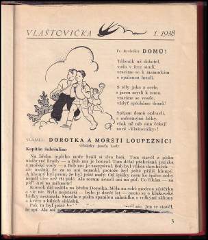 Antonín Zhoř: Vlaštovička, ročník II. : 1938 - 1939, čísla 1. - 9.