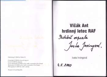 Iveta Irvingová: Vlčák Ant, hrdinný letec RAF
