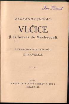 Alexandre Dumas: Vlčice