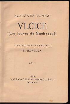 Alexandre Dumas: Vlčice