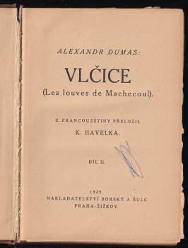 Alexandre Dumas: Vlčice