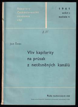 Vliv kapilarity na průsak z netěsněných kanálů