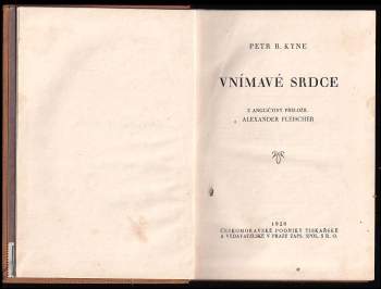 Peter B Kyne: Vnímavé srdce