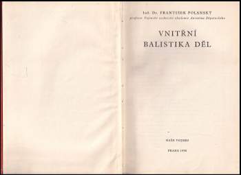 František Polanský: Vnitřní balistika děl