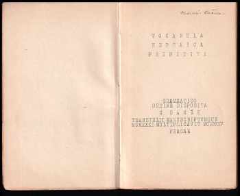 Slavomil Daněk: Vocabula hebraica primitiva - Grammatico ordine disposita