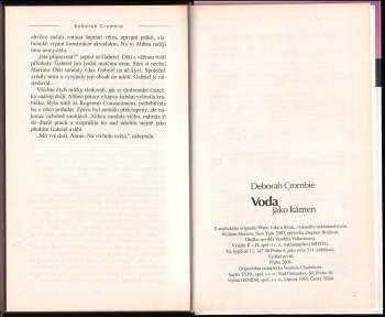 Deborah Crombie: Voda jako kámen
