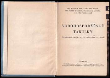 Jaromír Herle: Vodohospodářské tabulky