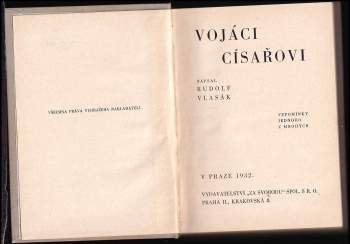 Rudolf Vlasák: Vojáci císařovi