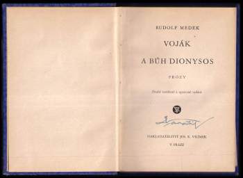 Rudolf Medek: Voják a bůh Dionysos