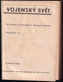 Otakar Vaněk: Vojenský svět ročník III