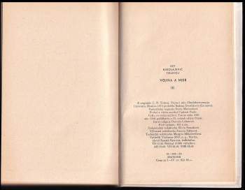 Lev Nikolajevič Tolstoj: Vojna a mier