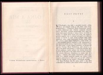 Lev Nikolajevič Tolstoj: Vojna a mír