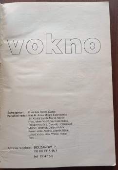 František Stárek Čuňas: Vokno 17 časopis pro druhou a jinou kulturu