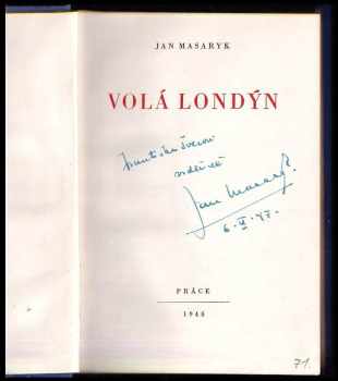 Jan Masaryk: Volá Londýn