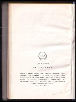 Jan Masaryk: Volá Londýn
