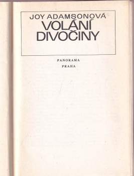 Joy Adamson: Volání divočiny